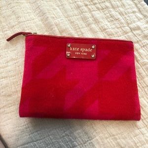 Kate Spade Felt Houndstooth Clutch Pouch